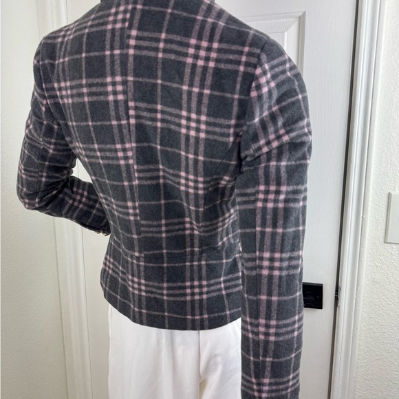I brand Plaid Women's Jacket with Gold Buttons - Picture 6 of 14